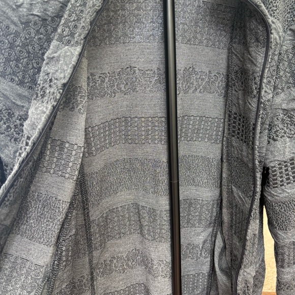 M. Collection Zip Up Crinkle Fabric Dk. Charcoal Women’s Sz L Jacket - Picture 5 of 5